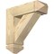 Ekena Millwork Traditional Arts and Crafts Rough Sawn Bracket w/ Offset Brace, Douglas Fir, 6"W x 18"D x 18"H BKT0604X18X18TRA03RDF - alternate 1